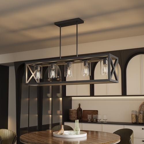 Espird Farmhouse Dining Room Light Fixture - 5 Light Matte
