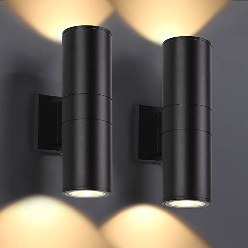 DAKAFUL Outdoor Wall Lights 2 Packs, Integrated LED Modern...