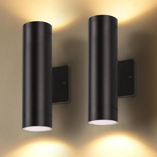 LUTEC Dusk to Dawn Outdoor Wall Lights, integrated LED,...