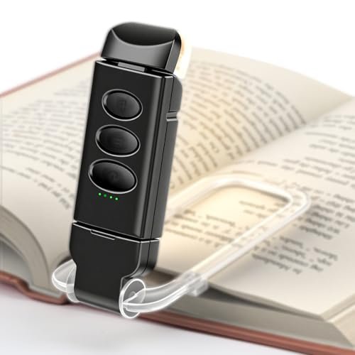Book Reading Light Rechargeable Clip on Book Lamp