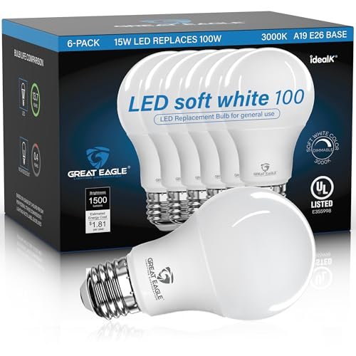 Great Eagle Lighting Corporation 100W LED Light Bulb 3000K