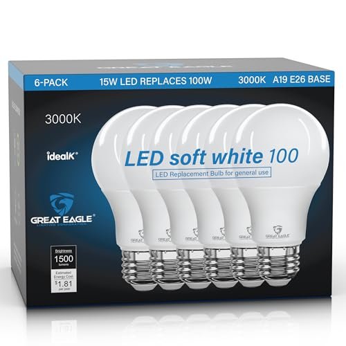 Great Eagle Lighting LED Light Bulbs 100 Watt Equivalent...