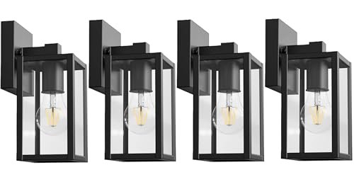 OUTKEIEI 4-Pack Outdoor Wall Lights Fixtures, Exterior...