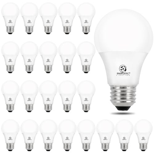 Energetic 24-Pack A19 LED Light Bulb, 60 Watt Daylight