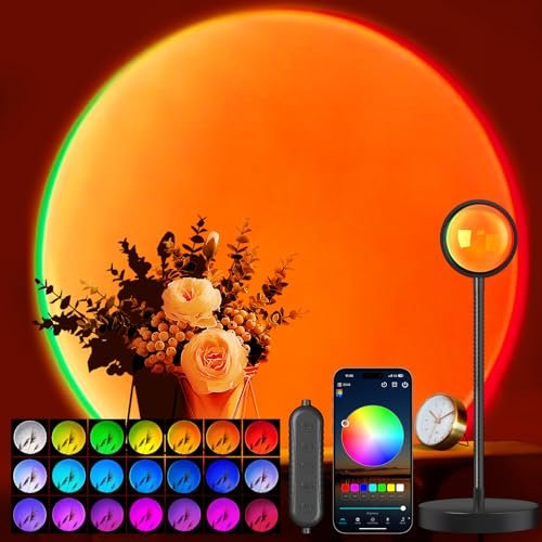 Neroupe Sunset Lamp Projector with APP & Button Control, 360