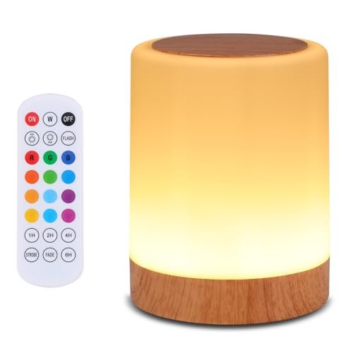 OORUN Touch Bedside Table Lamp,13 RGB Colors & Brightness