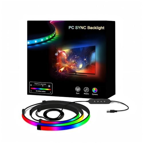 ZIWJGPCCV Ambient Light for Monitor, RGB LED Backlight,...