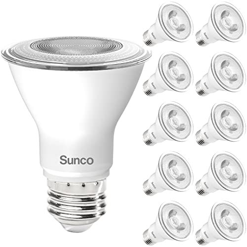 Sunco 10 Pack PAR20 LED Bulb, Flood Light