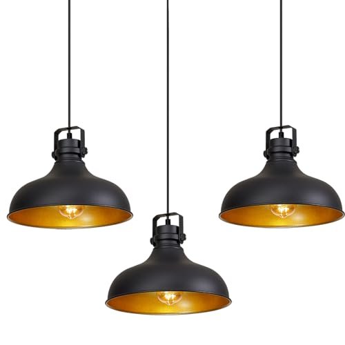 ALAISLYC Black Farmhouse Pendant Lights Kitchen Island...
