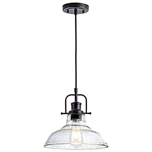 Zlepmlla Glass Pendant Light,Black Pendant Light Fixtures...
