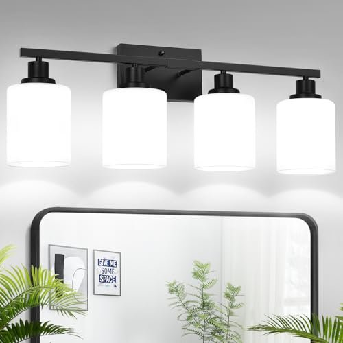MOKATNG 4-Light Bathroom Light Fixtures, Vanity Light with...