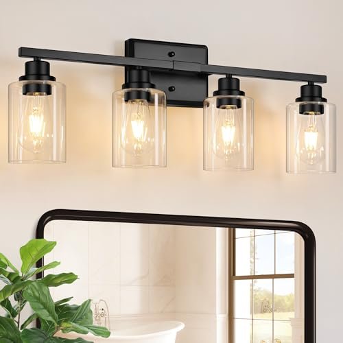 Unicozin Modern Bathroom Light Fixtures, 4 Light Vanity...