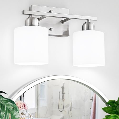 FAISHILAN Brushed Nickel Bathroom Light, Anti-Rust Finish...