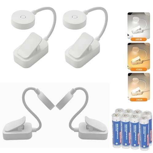 Darlur 4 Pack Book Light Bulk for Night Reading