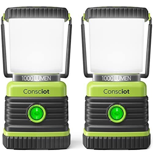 Consciot 1000LM Battery Powered LED Camping Lantern,...