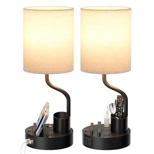 Fenmzee Bedside Lamps for Bedroom Set of 2