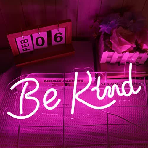 JFLLamp Be Kind Neon Signs for Wall decor (Pink)