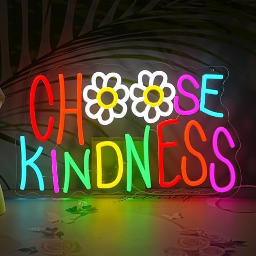 LISIGNVE Choose Kindness Neon Sign USB Powered Be Kind Light