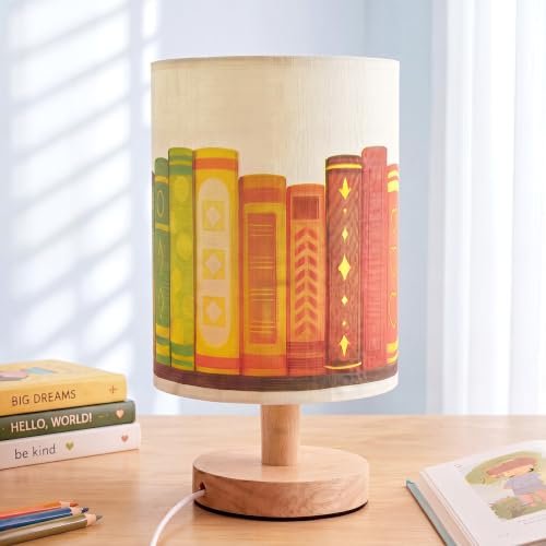 Gerrii Colorful Bookshelf Classroom Lamp Fabric Table Lamp...