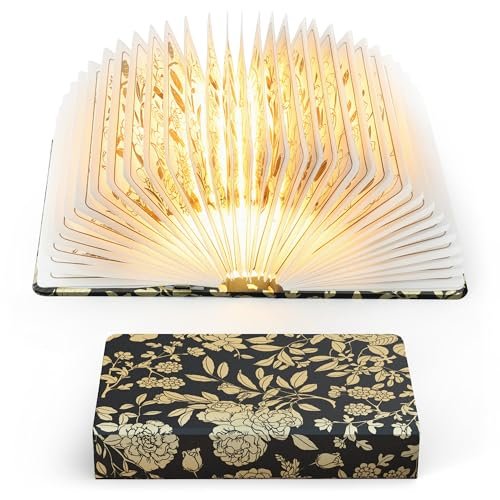 ZBOLE Book Lover Gift, Folding Book Lamp Portable Decor