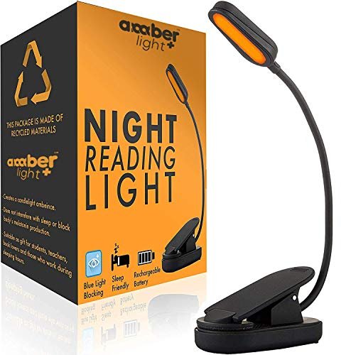 Amber Light + Giftable Amber Book Light - Rechargeable 1600K