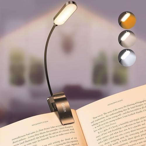 Gritin 16 LED Rechargeable Book Light for Reading in Bed