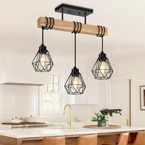 Feanron 3-Lights Farmhouse Dining Room Pendant Light...
