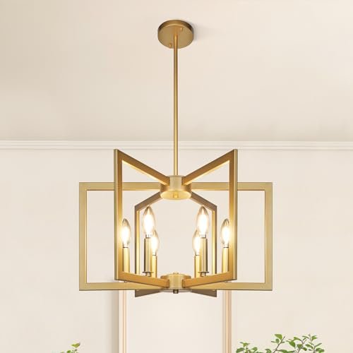 Klgxnrd 6-Light Gold Pendant Light, Modern Farmhouse dining...