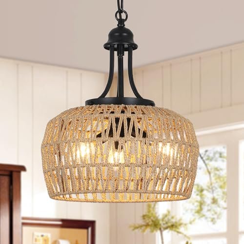 HMVPL Farmhouse Chandelier for Dining Room, 3-Light Boho...
