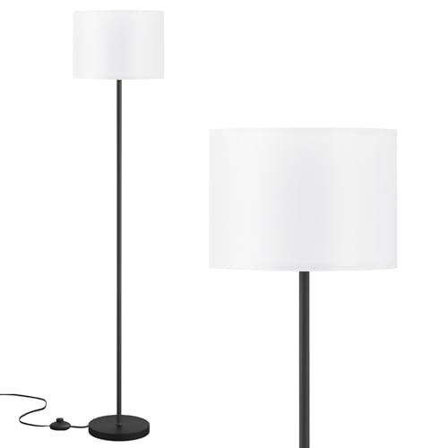 Modern Floor Lamp Simple Design with White Shade and Switch