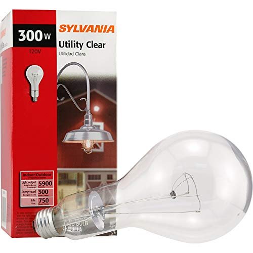 Sylvania Incandescent 300 Watt Utility Light Bulb PS30