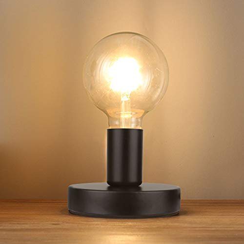 Helunsi Industrial Table Lamp Base, Black E26 E27
