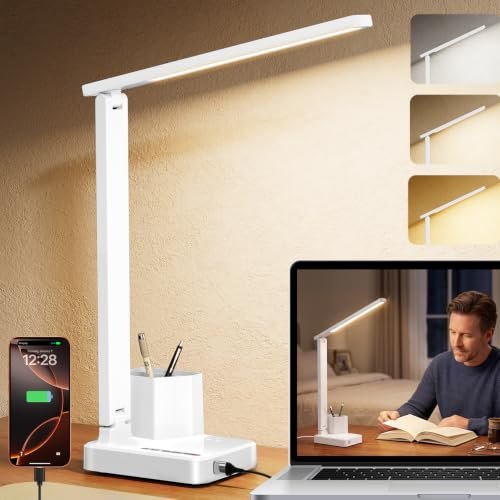 cozoo LED Desk Lamp USB A/C AC pen holder