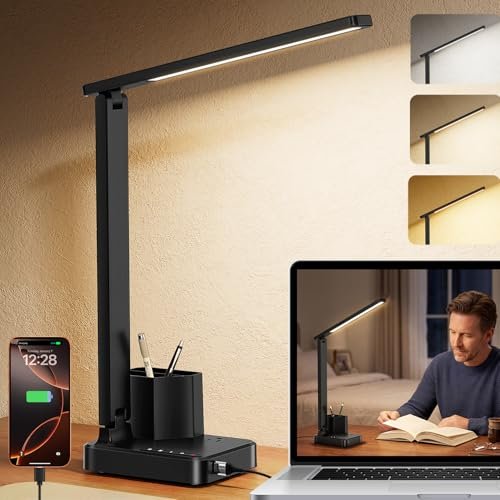 cozoo LED Desk Lamp USB A/C AC pen holder