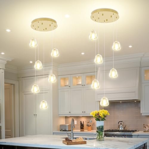 ABTTOI Modern Crystal Chandeliers 6-Lights Hanging Ball...