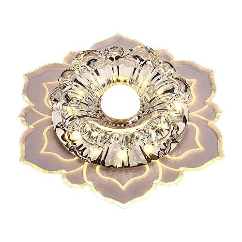 USMJQVZ 7.9in Modern Flower Crystal Downlight LED Flush...