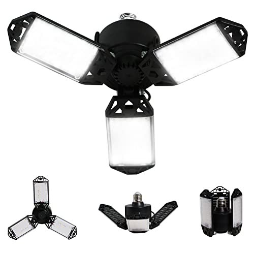 LED Garage Light, 80W 8000 Lumen Ceiling with 3 Panels