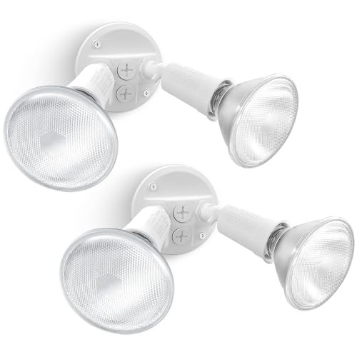 LUTEC 2 Pack Adjustable Twin Par Holder Outdoor Flood Lights