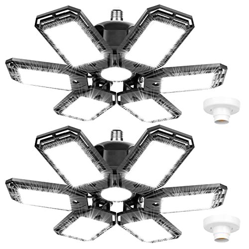 Luyata 2 Pack LED Garage Lights, 200W super bright