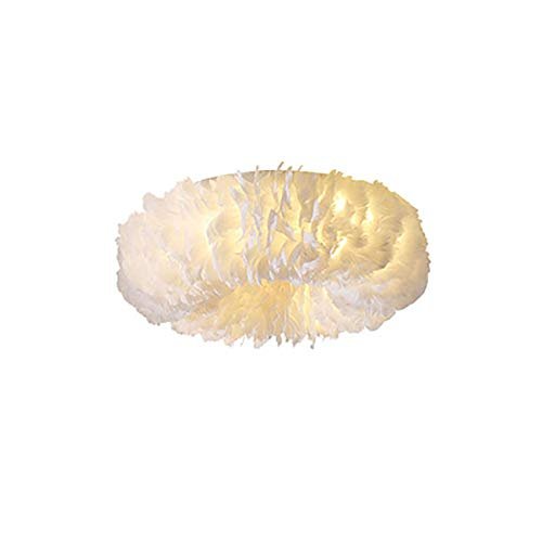 DOGACA White Feather Chandelier 8-Lights Modern Ceiling...