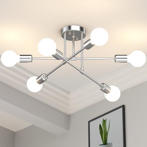 Phaosio Modern Sputnik Chandelier Ceiling Light Fixtures,...