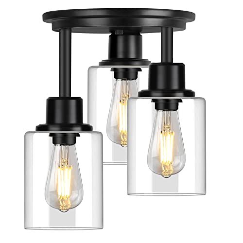 ROTTOGOON Semi Flush Mount Ceiling Light, 3-Light Matte...