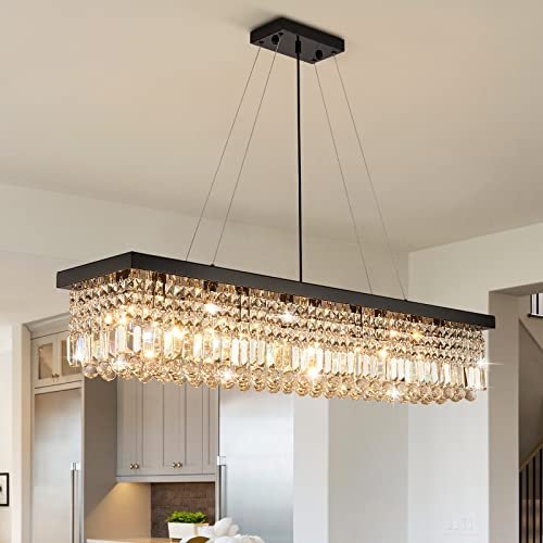 7PM Rectangle K9 Crystal Chandelier Modern Rectangular...