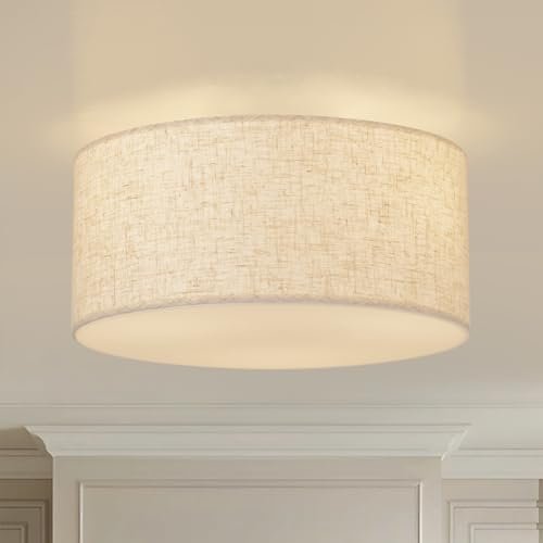 Vexagyle 13inch Semi Flush Mount Ceiling Light Drum Fixture