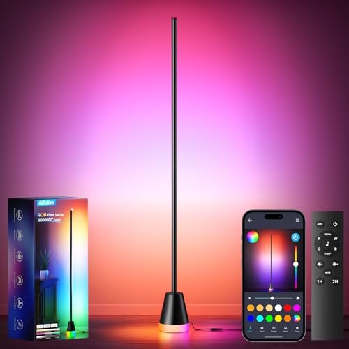 Alfolive RGBIWC Corner Floor Lamp, Smart Ambient LED Light,...