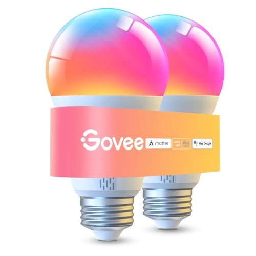 Govee LED Smart Light Bulbs, 1000LM RGBWW A19