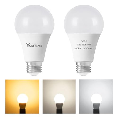 LED Light Bulb A19 3Color Temperature 3CCT Color Changing