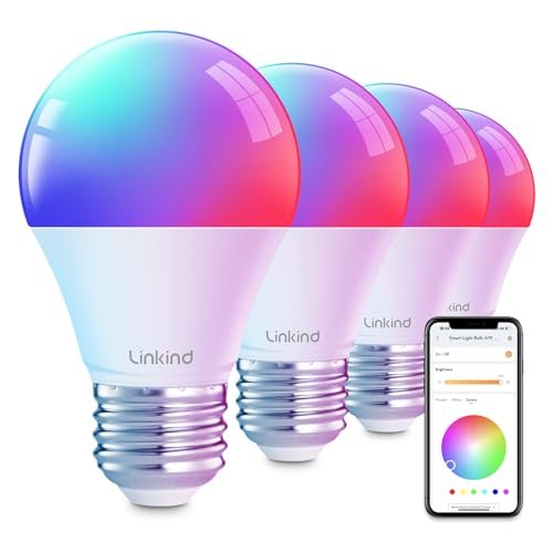 Linkind Smart Light Bulbs, Work with Alexa, Google Home,...