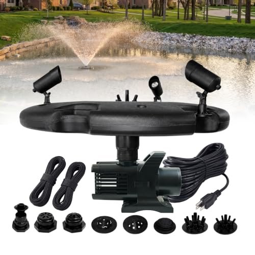 1.75 HP Floating Fountain & Aerator for Ponds and Lakes