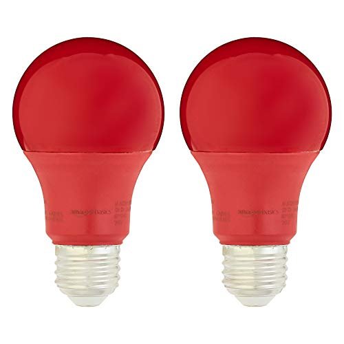 Amazon Basics A19 Red Color Party LED Bulbs